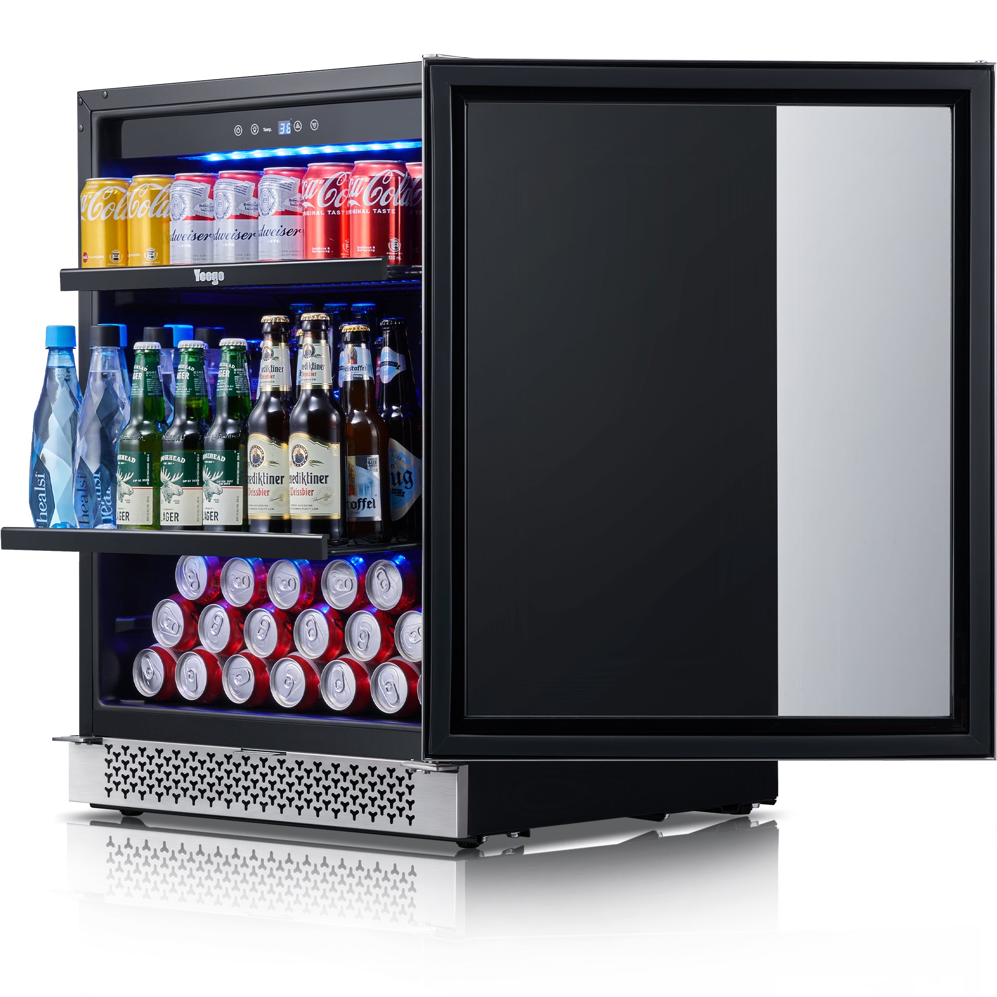 24 Inch Wide Beverage Fridge, 180 Cans Drink Cooler Under Counter or Freestanding