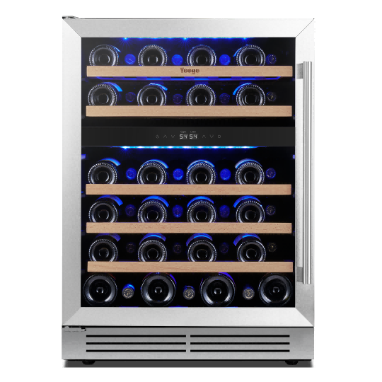 Yeego 24" Wine Fridge Dual Zone 47 Bottles