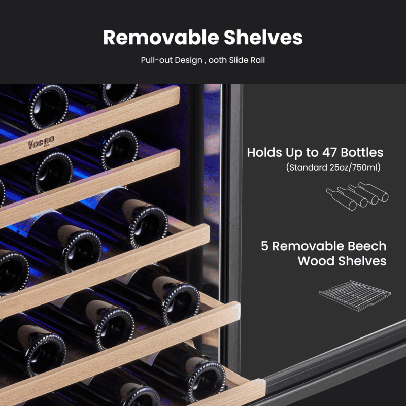 Accommodates wine bottles of different sizes