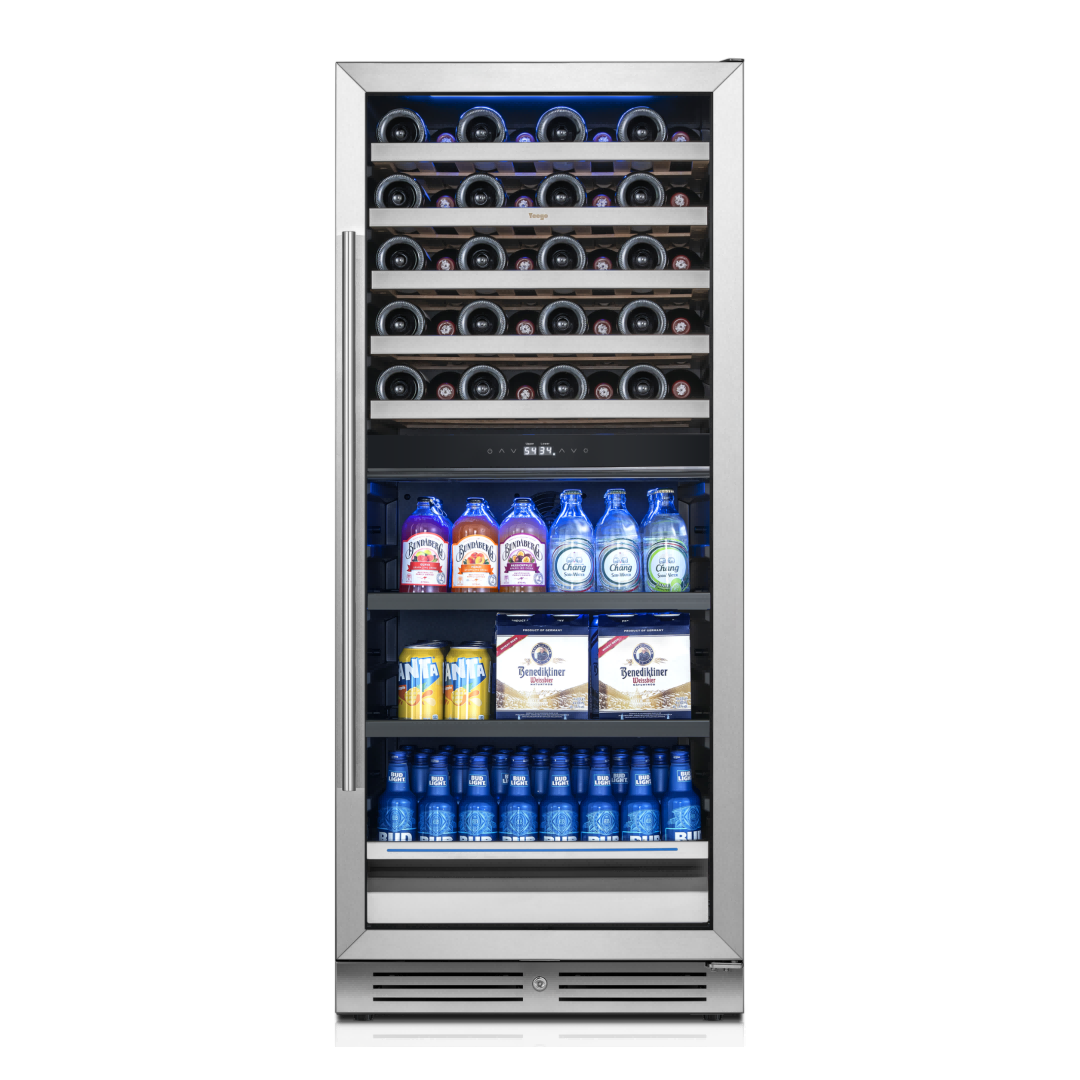 Yeego Large Wine & Beverage Fridge, 40 Bottles and 112 Cans