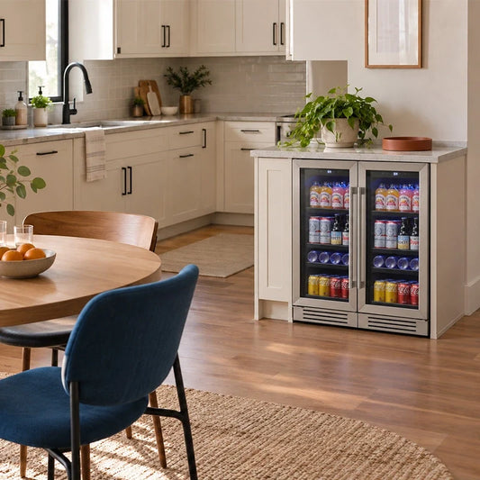 Where to Put a Beverage Fridge in an Open-Plan Home