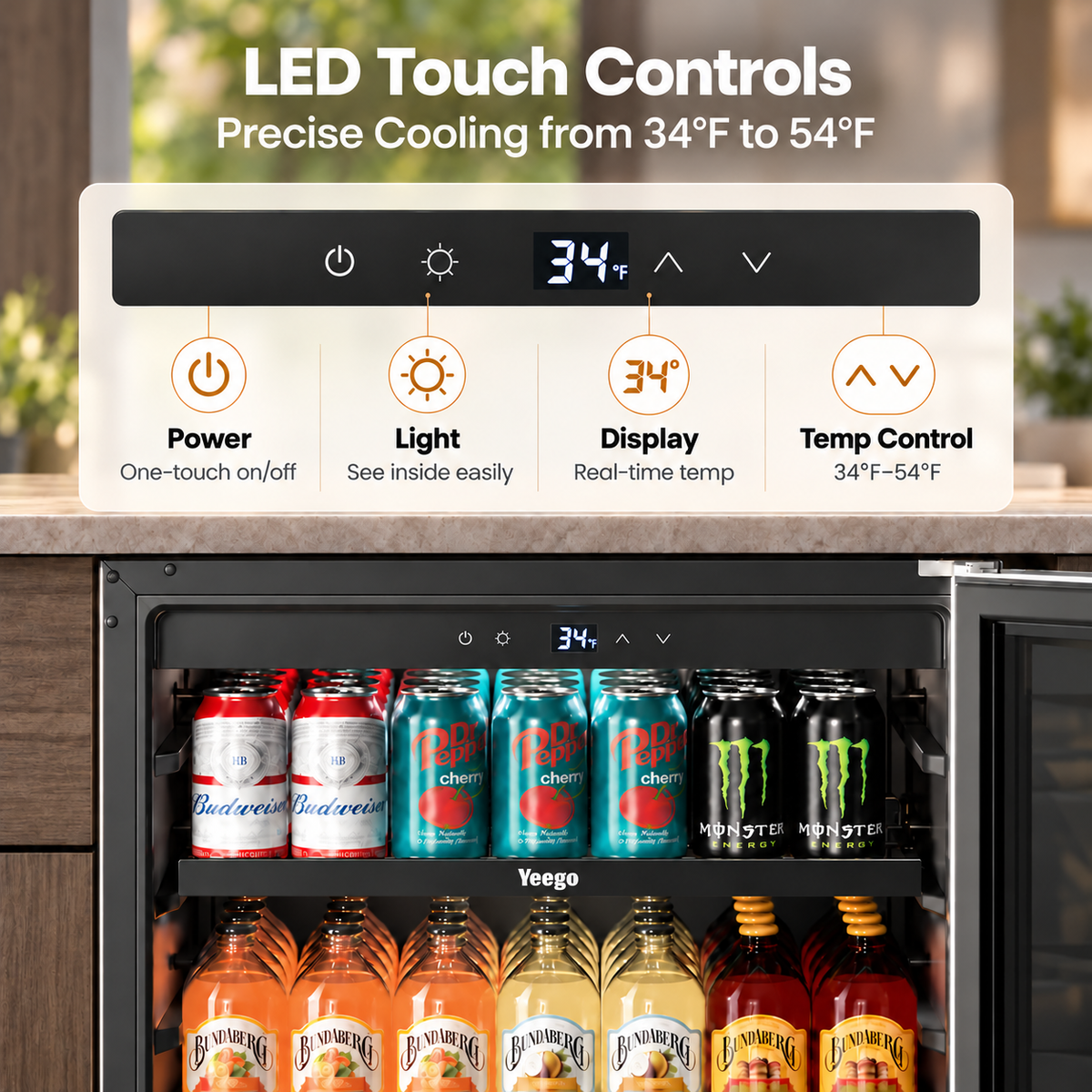 Yeego 24'' Outdoor Beverage Fridge, 160 Cans