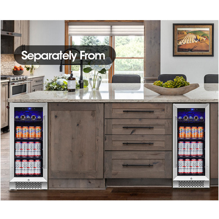 30 Inch Wide Beverage Center, 160 Cans Drink Fridge Combo, Under Counter Or Freestanding