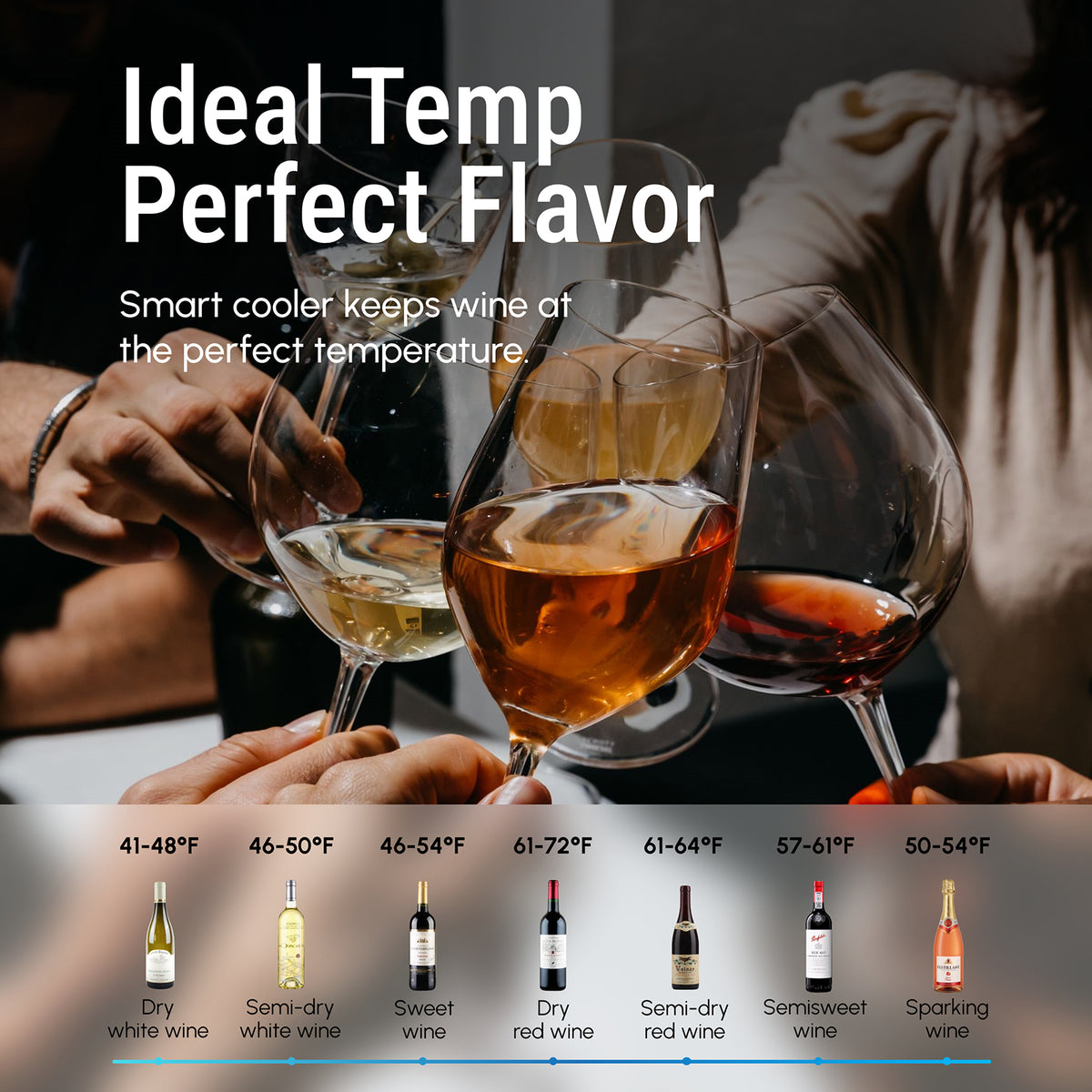 Yeego 12 Bottles Wine Cooler Refrigerator, 38-65℉ Freestanding Mini Fridge - Yeego Life