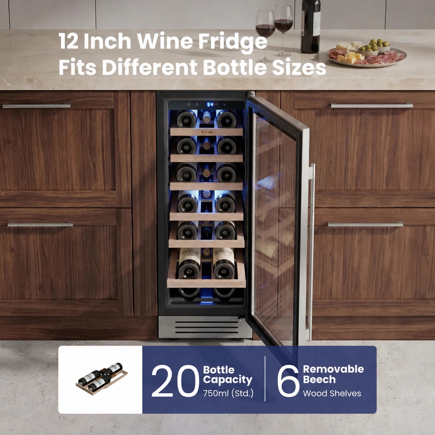 Yeego 12" Wine Fridge 20 Bottles