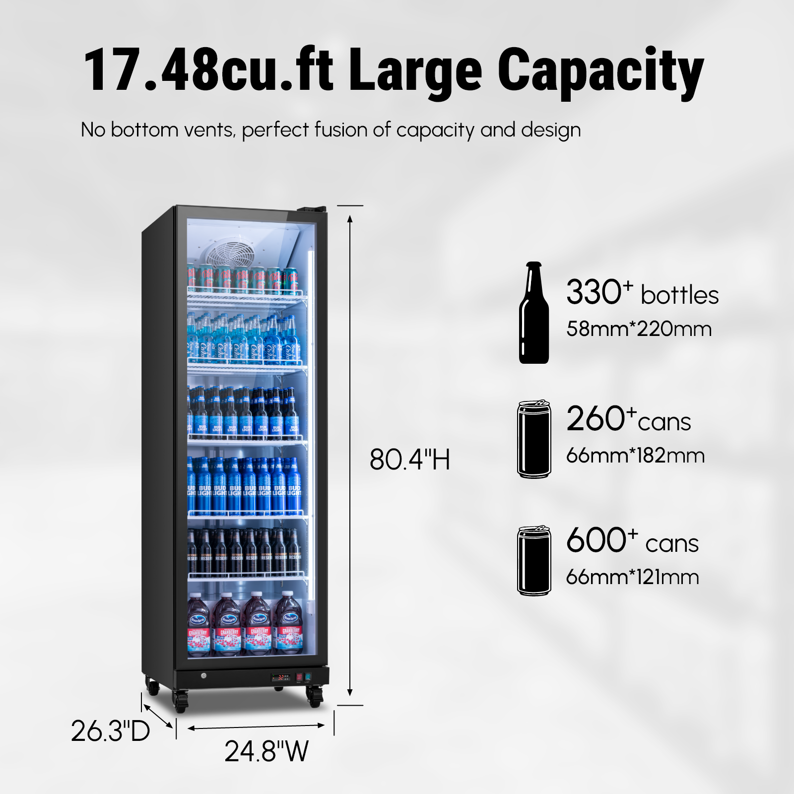 Yeego 22-25-44-50 inch Commercial Merchandiser Refrigerator - Yeego Life