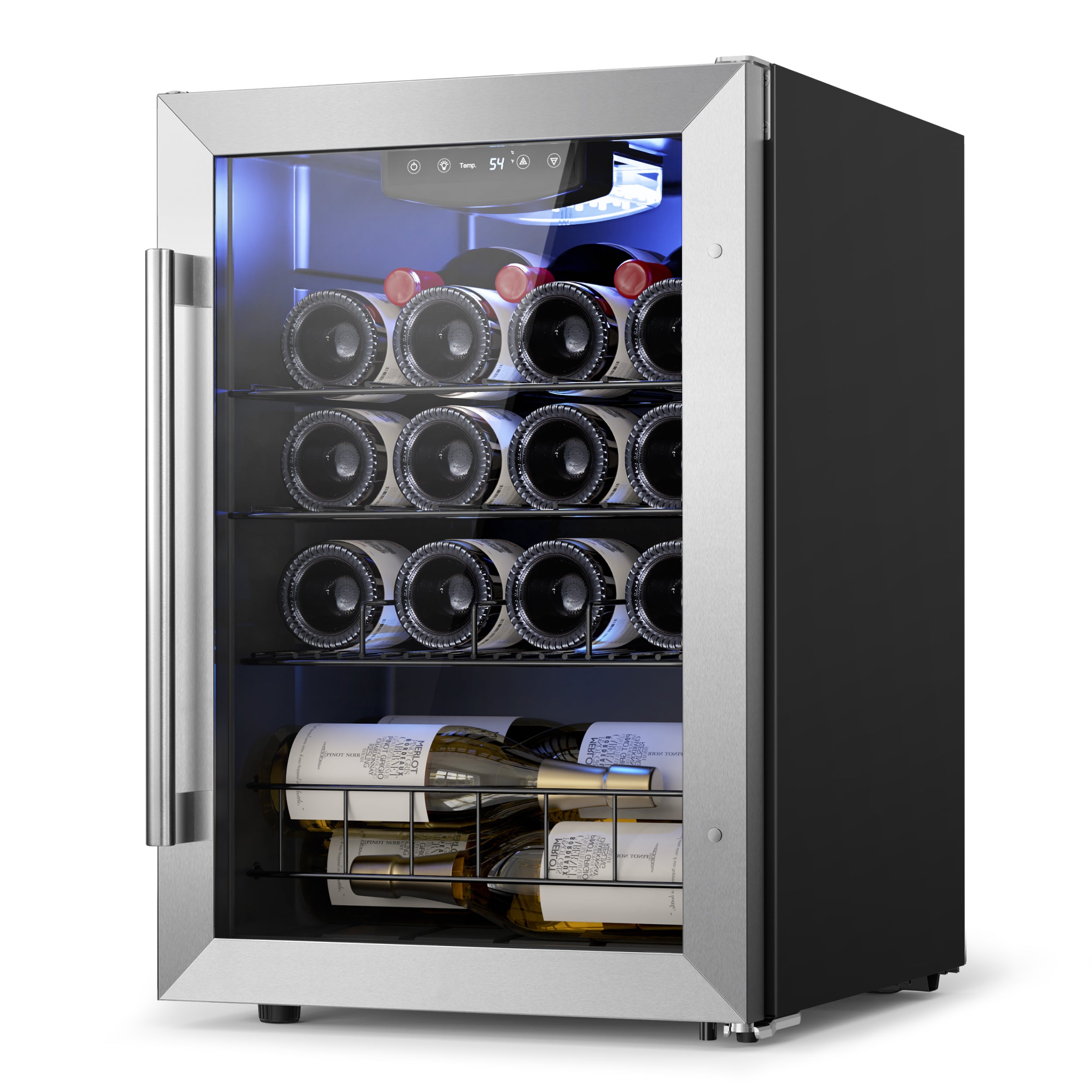 Yeego Z1 Wine Cooler Refrigerator, 20 Bottle Small Wine Fridge, Mini Freestanding Wine Cellars Glass Door for Home, Office