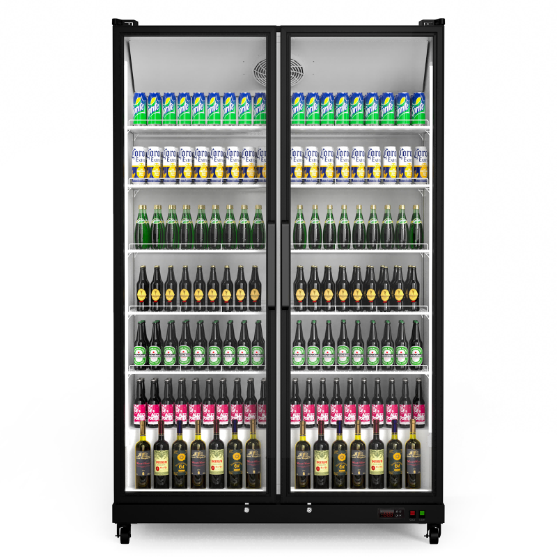 Yeego 50'' 2 Swing Glass Doors Merchandiser Refrigerator, Commercial Display Cooler for Beverages