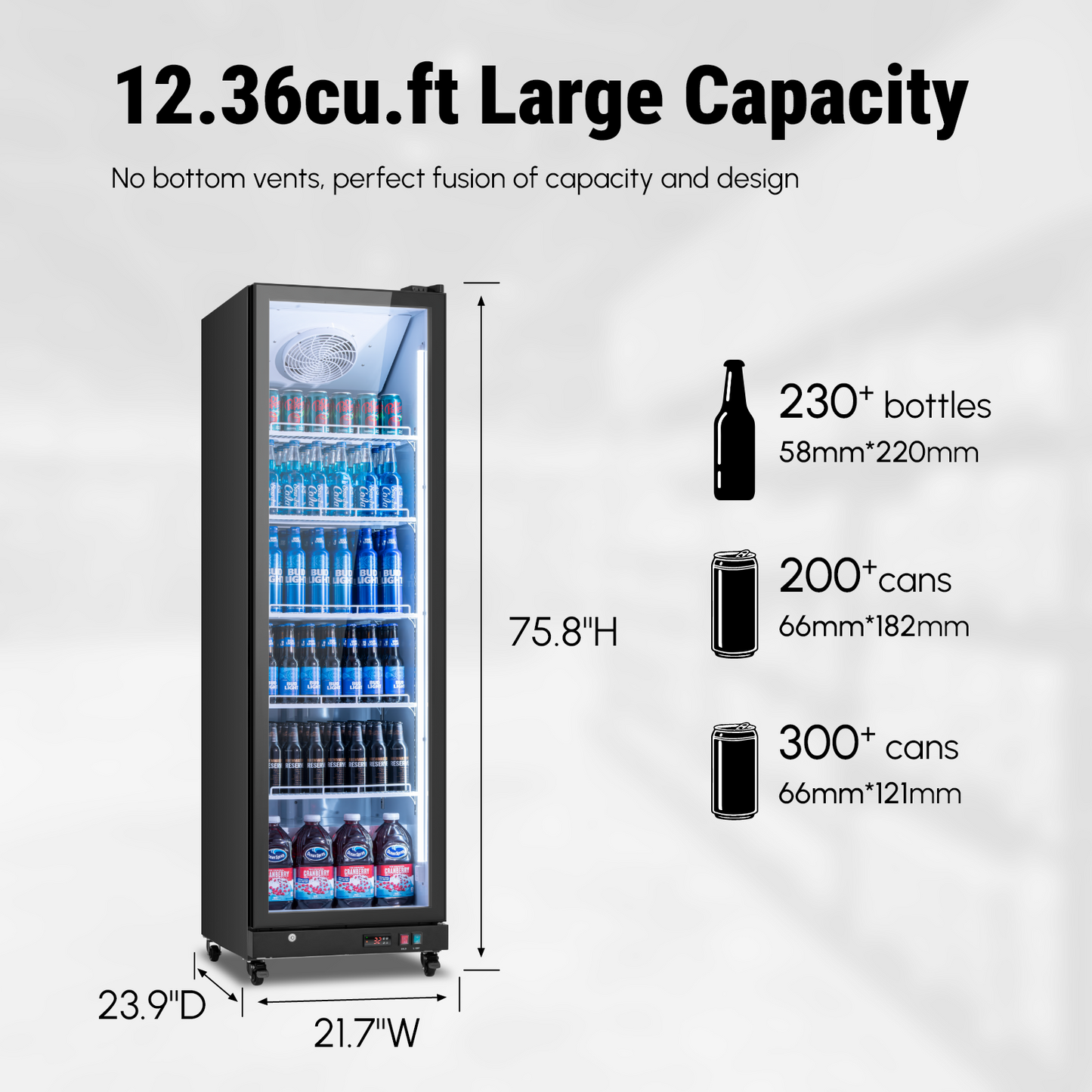 Yeego 22-25-44-50 inch Commercial Merchandiser Refrigerator - Yeego Life