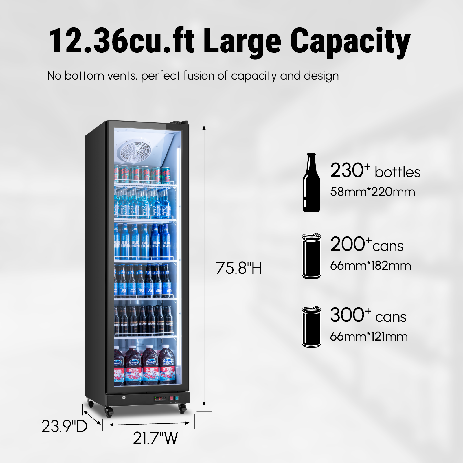 Yeego 22-25-44-50 inch Commercial Merchandiser Refrigerator - Yeego Life
