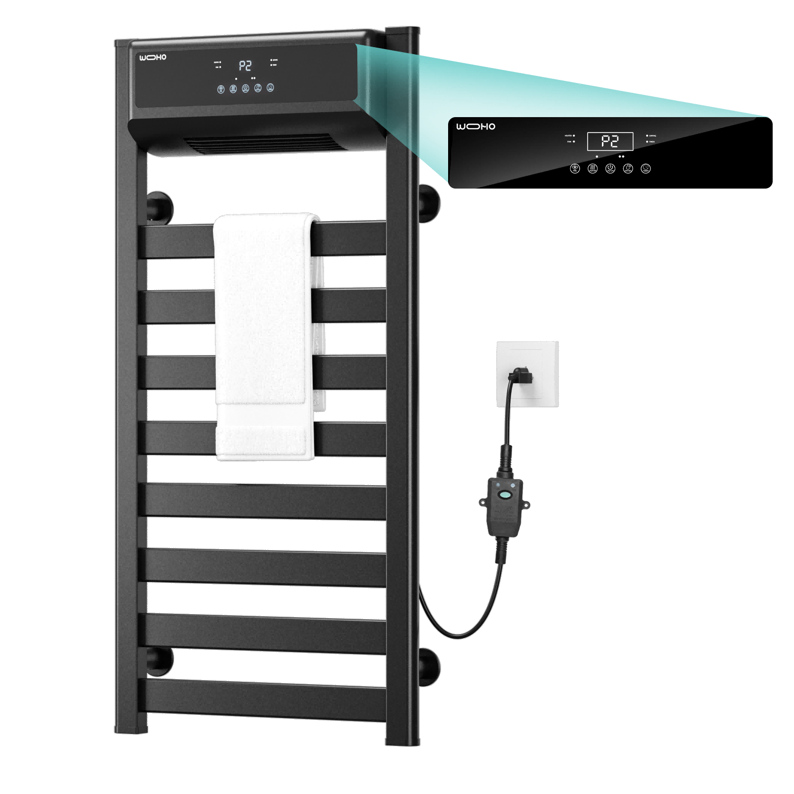 39.4'' Height Wall Mounted Towel Warmer with PTC Heater - Yeego Life