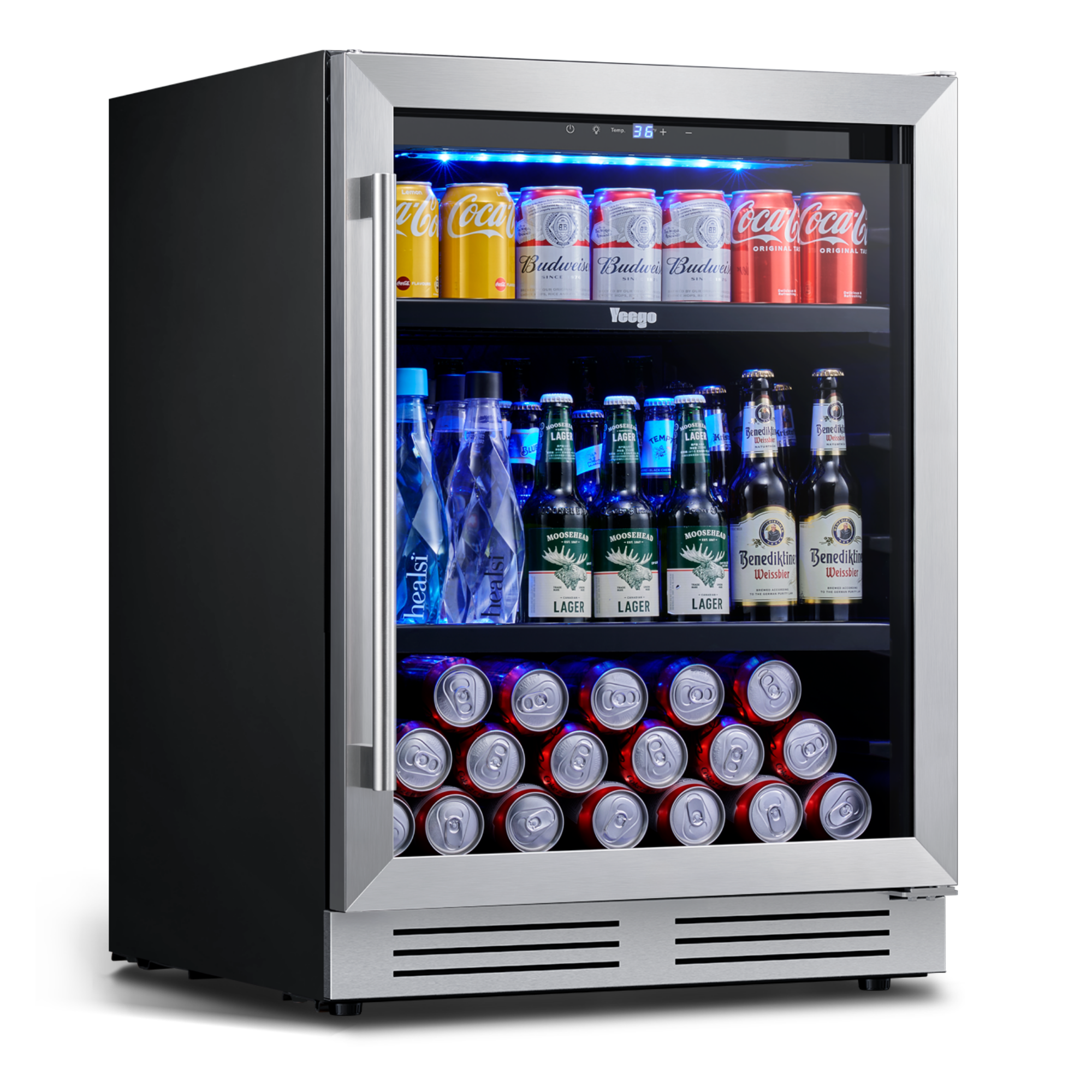24 Inch Wide 180 Cans Beverage Drink Fridge, Built-In or Freestanding
