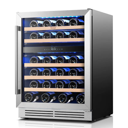 Yeego 24" Wine Fridge Dual Zone 52 Bottles