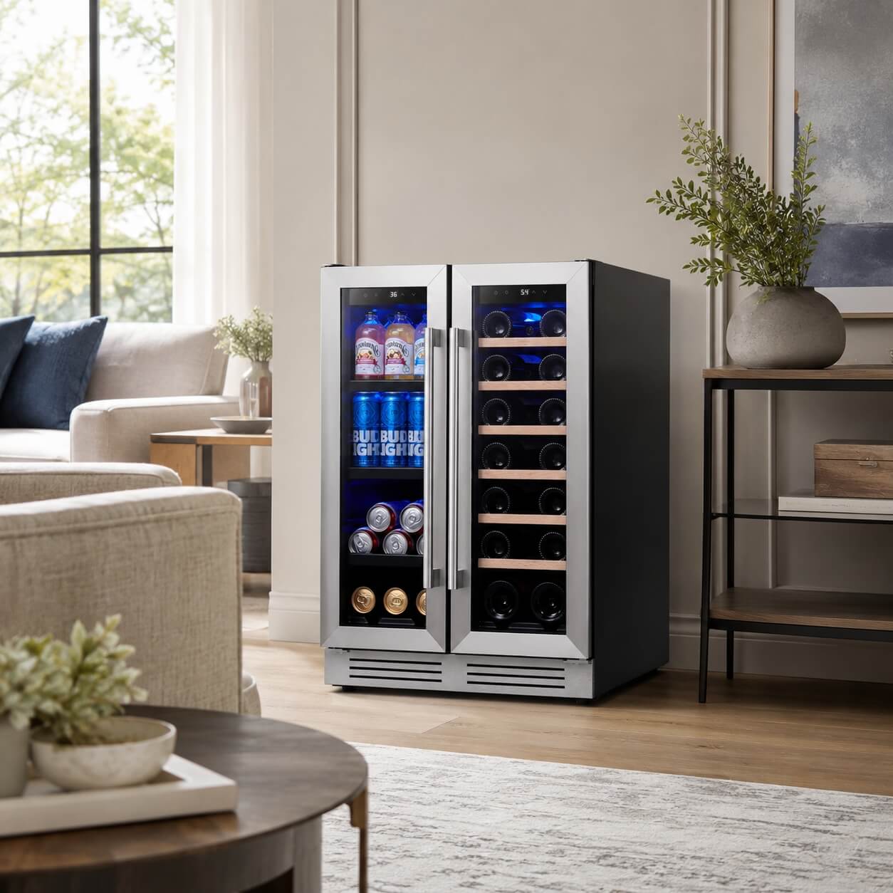 Yeego French Door Wine Beverage Fridge