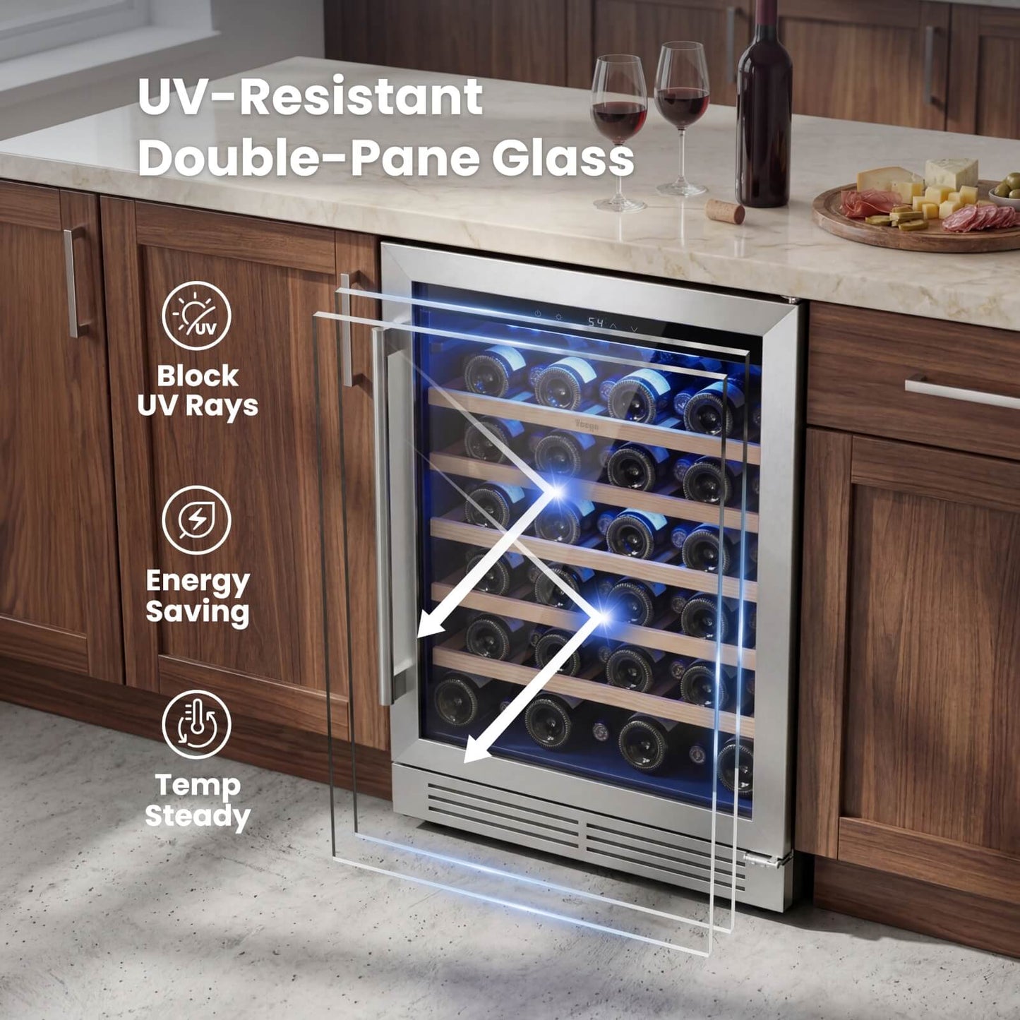 Yeego 24" Wine Fridge 52 Bottles
