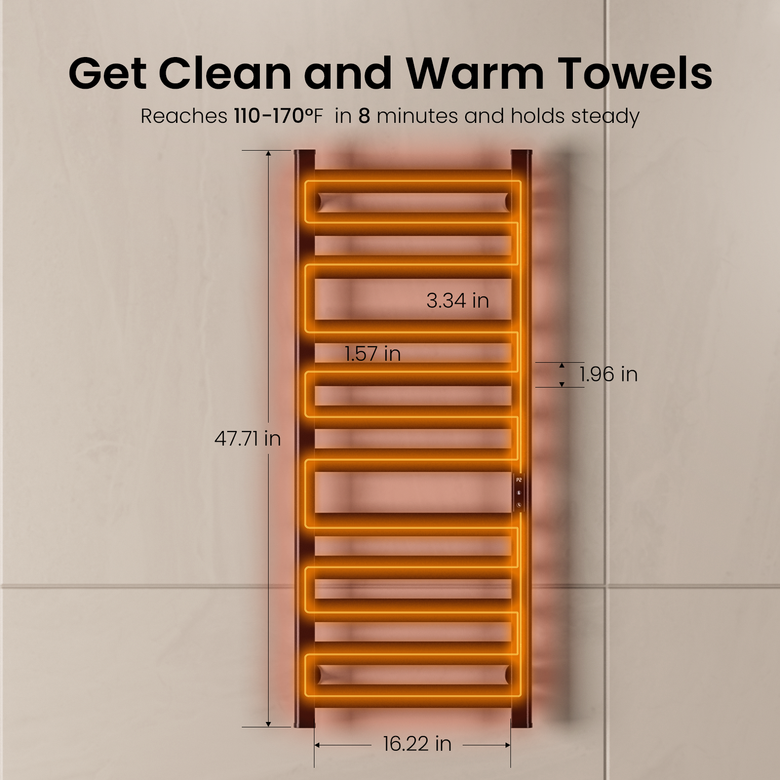 47.2'' Height Wall Mounted Towel Warmer