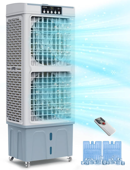 Outdoor Dual Fan Evaporative Cooler, 5000 CFM Powerful Swamp Cooler For Commercial Use - Yeego Life