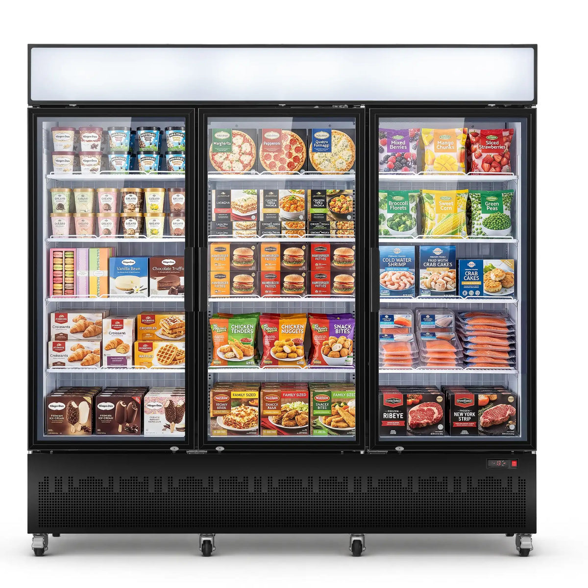 Yeego 62.3 Cu. Ft. 3-Door Commercial Reach-In Freezer