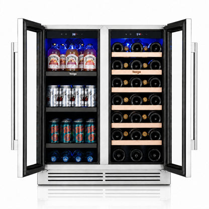 Yeego 30” French Door Wine Beverage Fridge