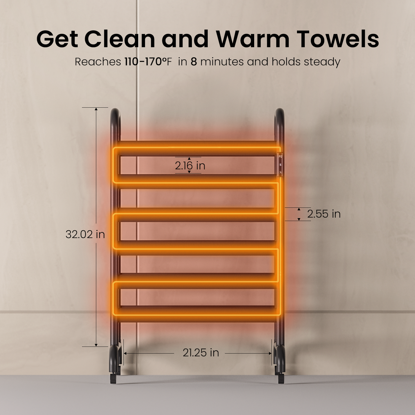 37.4'' Height Freestanding Double-deck Towel Warmer - Yeego Life