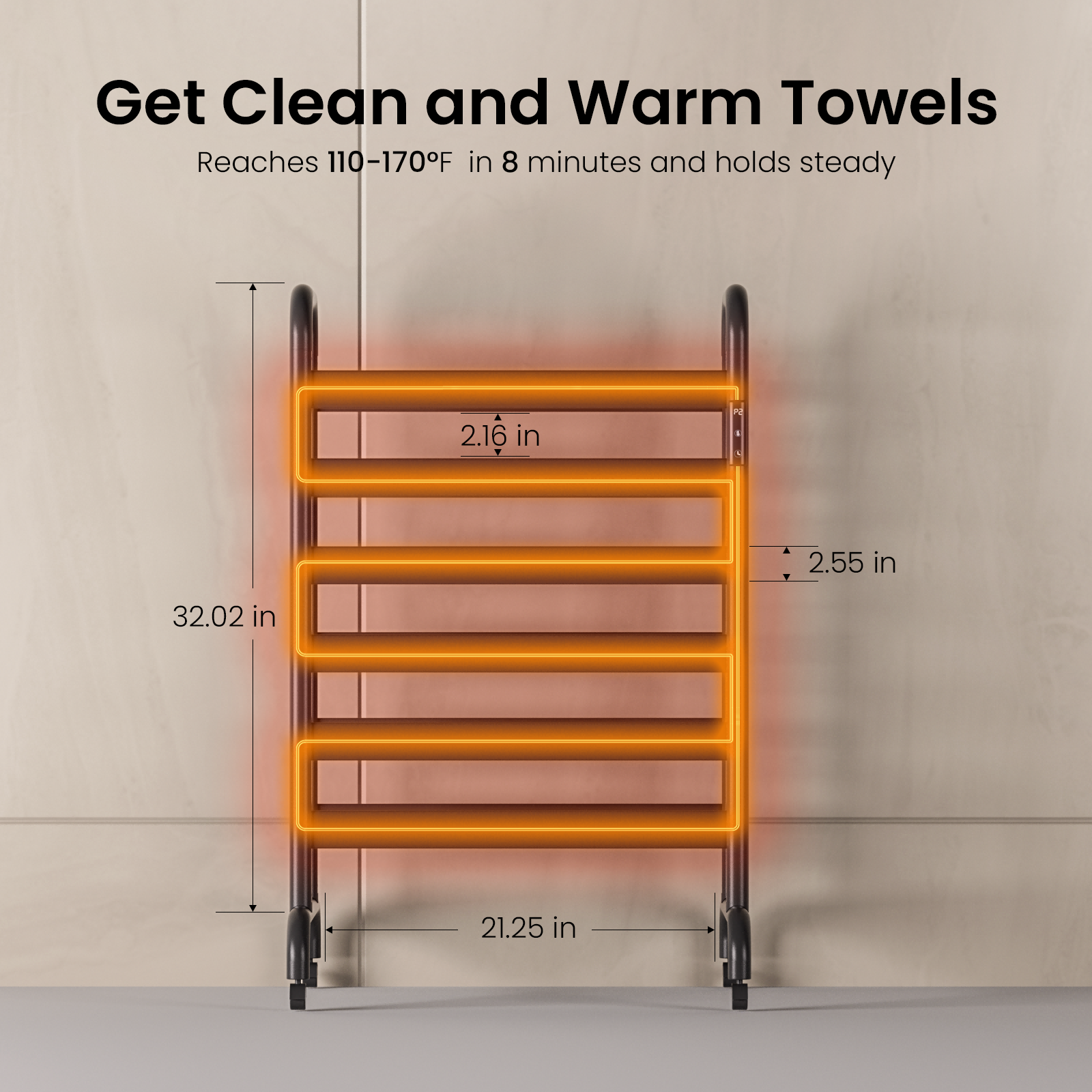 37.4'' Height Freestanding Double-deck Towel Warmer - Yeego Life