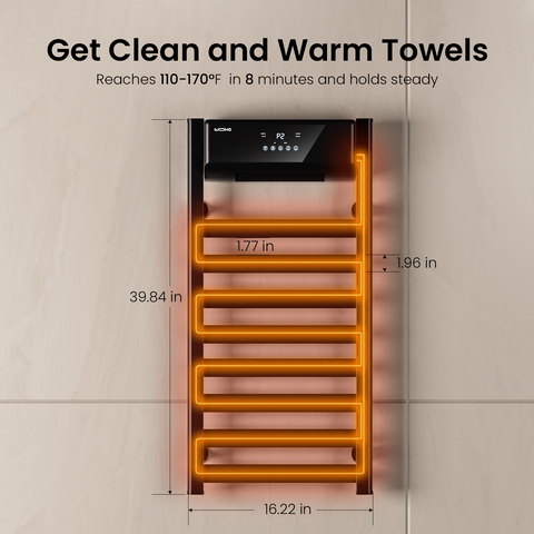 39.4'' Height Wall Mounted Towel Warmer with PTC Heater