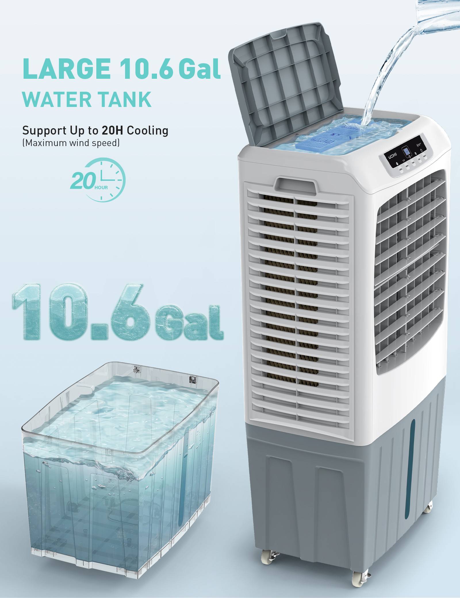 Outdoor Cool Air Evaporative Cooler, Powerful High Velocity  Swamp Cooler For Commercial Use - Yeego Life
