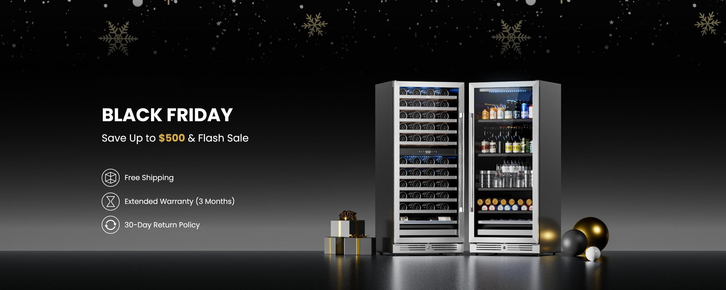 Yeego Black Friday sale featuring selected wine fridges and beverage coolers with limited-time deals