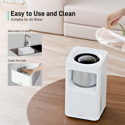 Mist Free Smart Humidifier, 2.11 Gal/8L Quiet Humidifier for Medium Room - Yeego Life