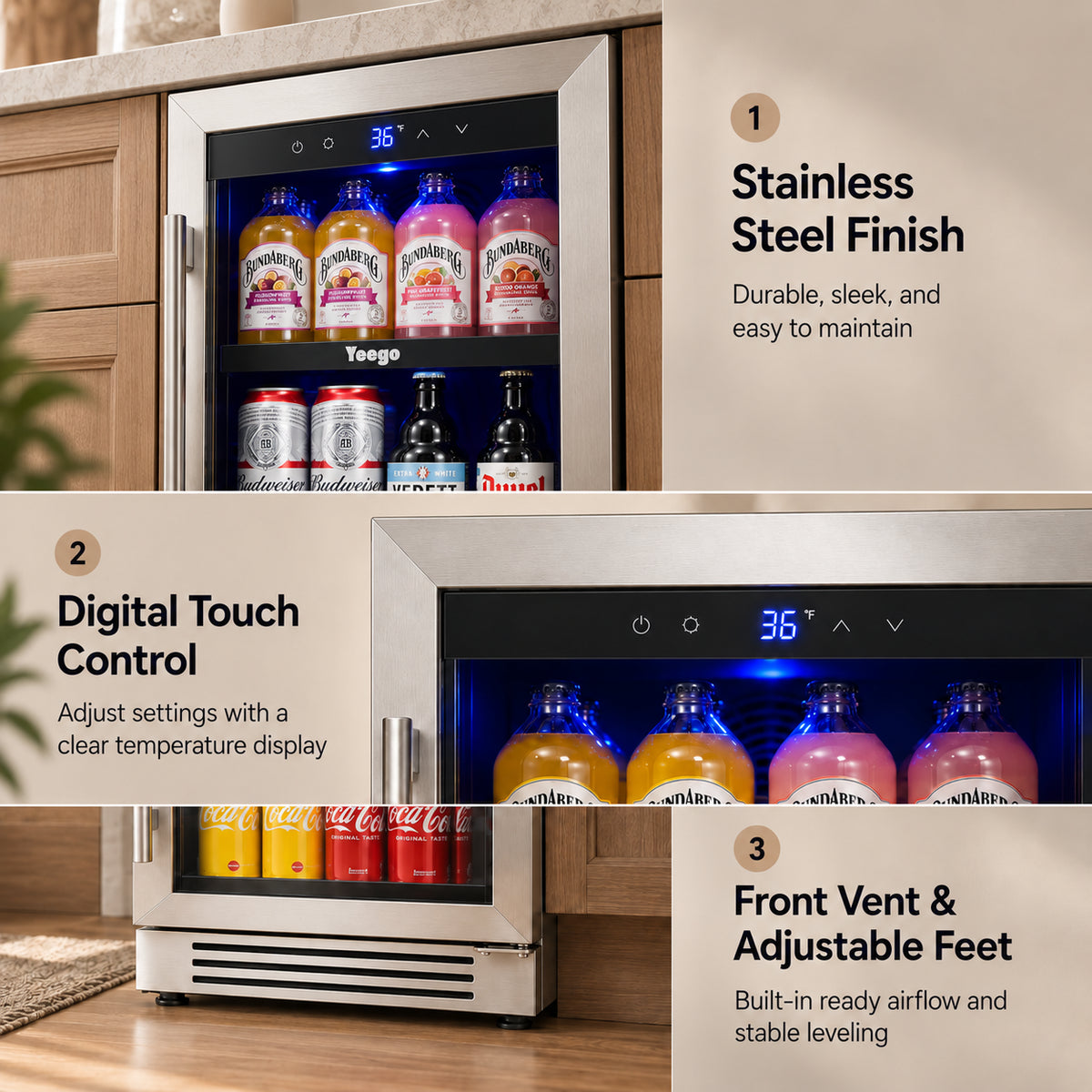 Yeego 15" Beverage Cooler 100 Cans