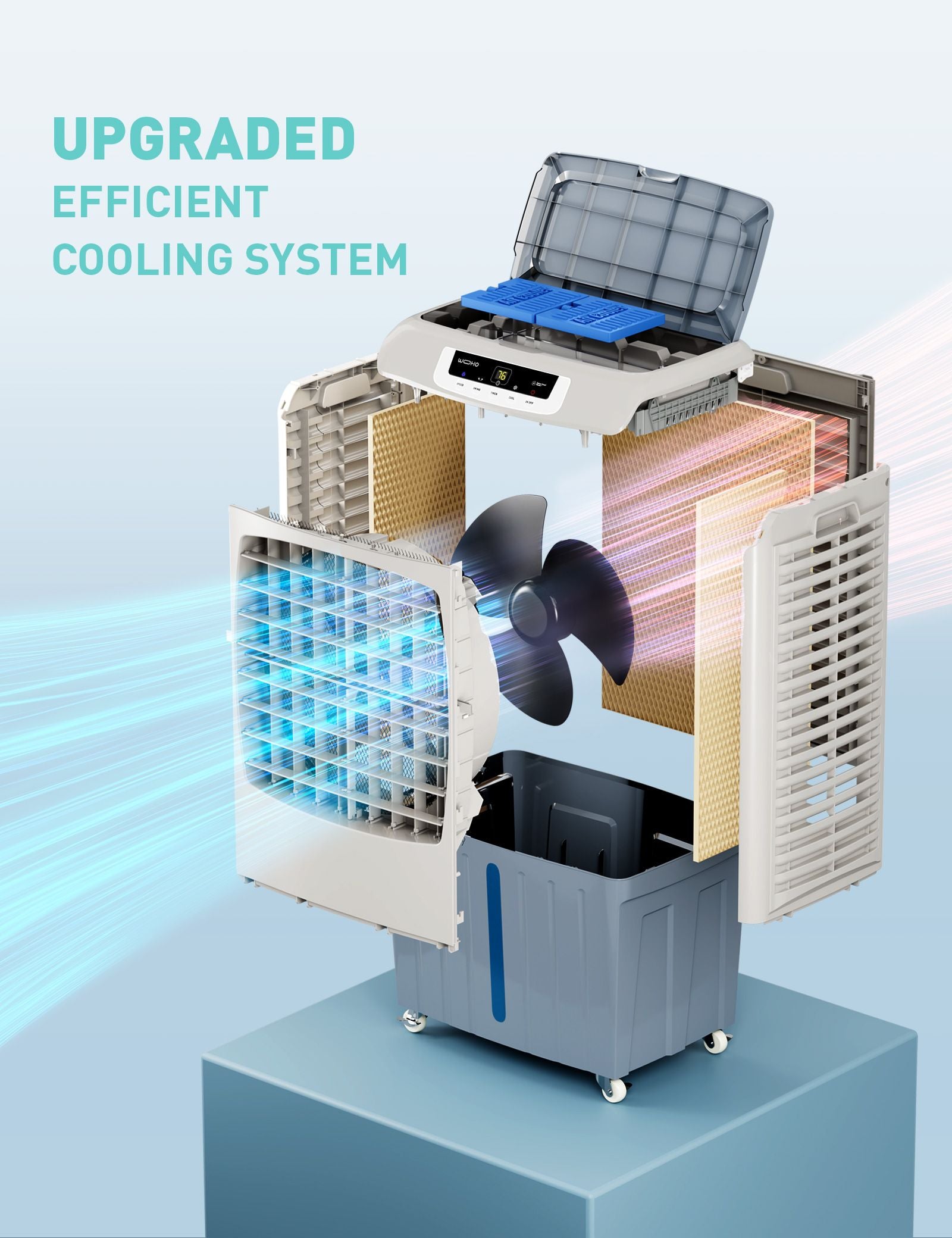 Outdoor Cool Air Evaporative Cooler, Powerful High Velocity  Swamp Cooler For Commercial Use - Yeego Life
