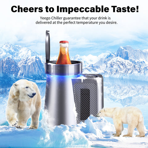 Yeego Iceless Bottle Chiller Electric, Wine Champagne Bottle Cooler with Fast and Noiseless Cooling