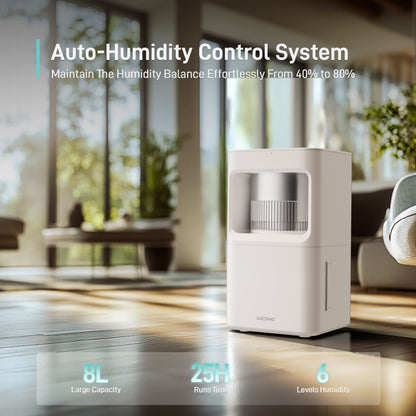 Mist Free Smart Humidifier, 2.11 Gal/8L Quiet Humidifier for Medium Room - Yeego Life