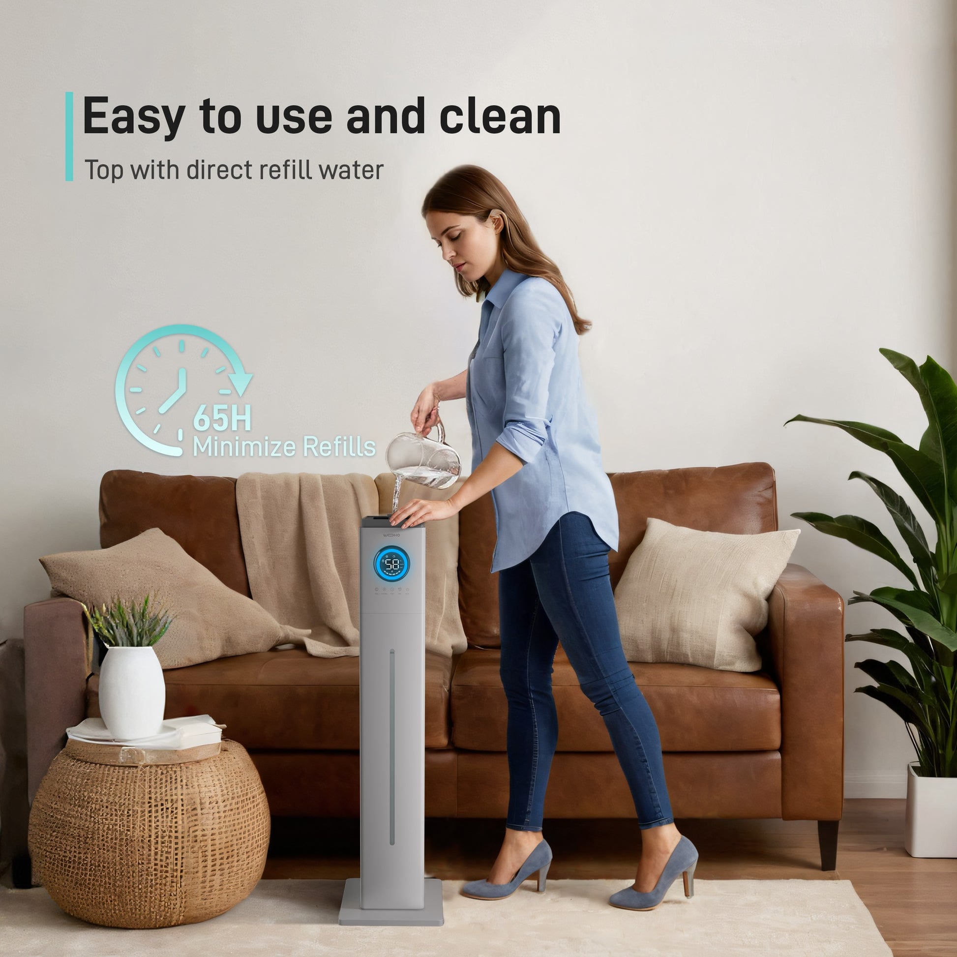 Smart Ultrasonic Humidifier, Quiet Humidifier for Large Room - Yeego Life