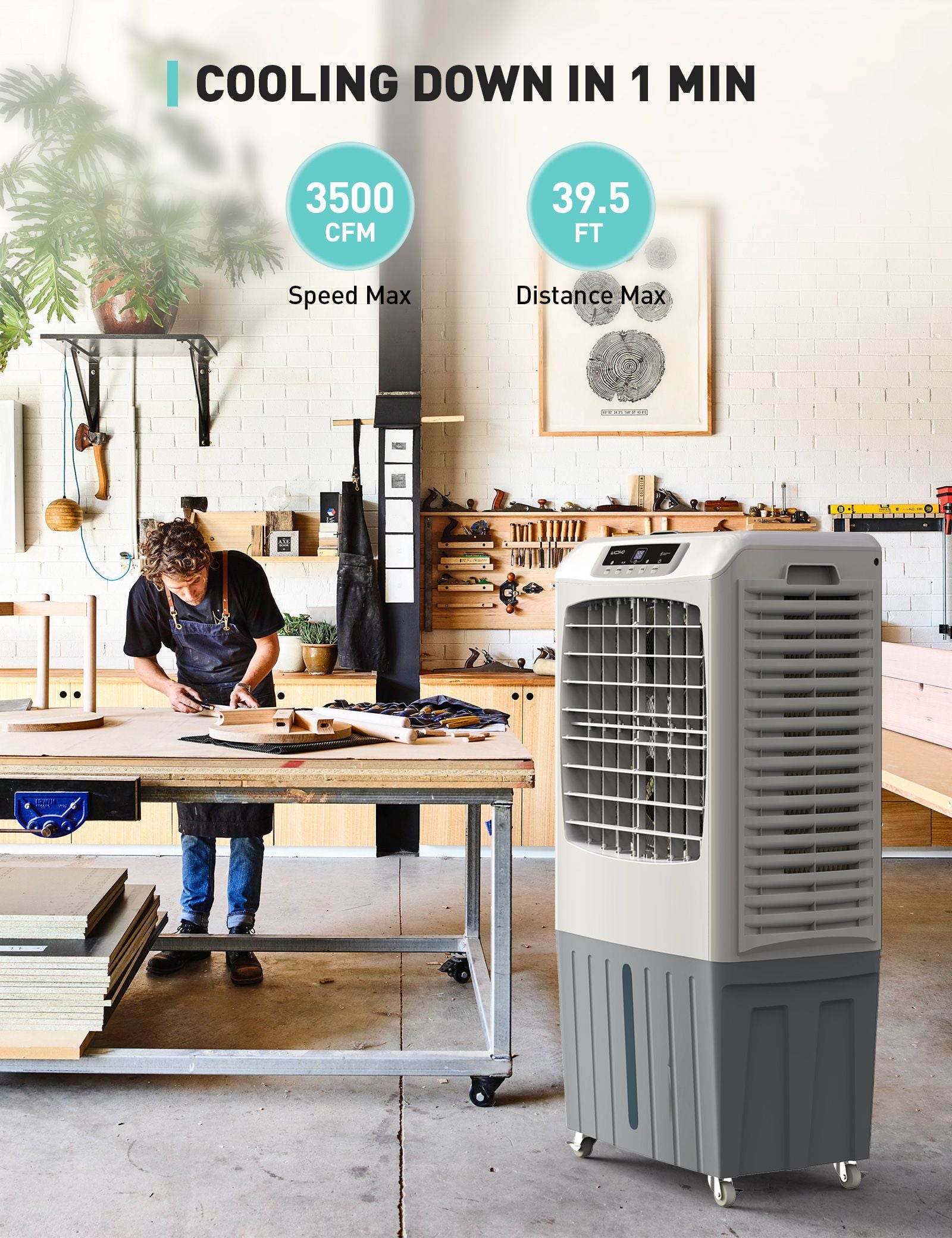 Outdoor Cool Air Evaporative Cooler, Powerful High Velocity  Swamp Cooler For Commercial Use - Yeego Life