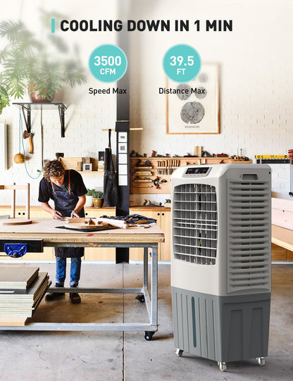 Outdoor Cool Air Evaporative Cooler, Powerful High Velocity  Swamp Cooler For Commercial Use - Yeego Life