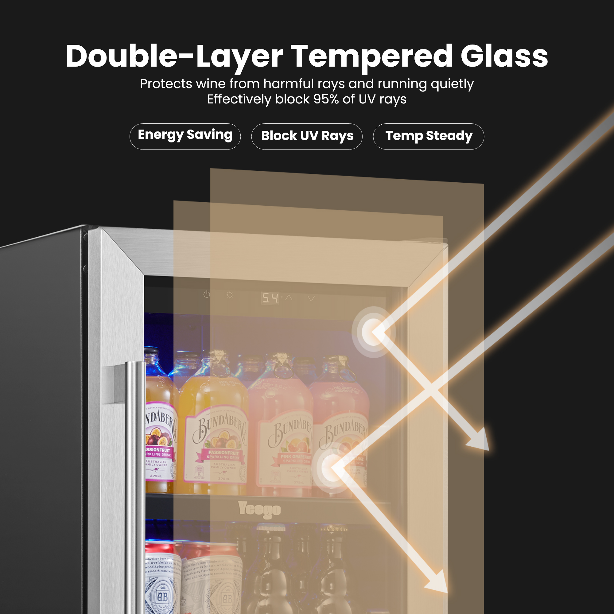 15 Inch Wide 80 Cans Beverage Drink Fridge, Built-In or Freestanding