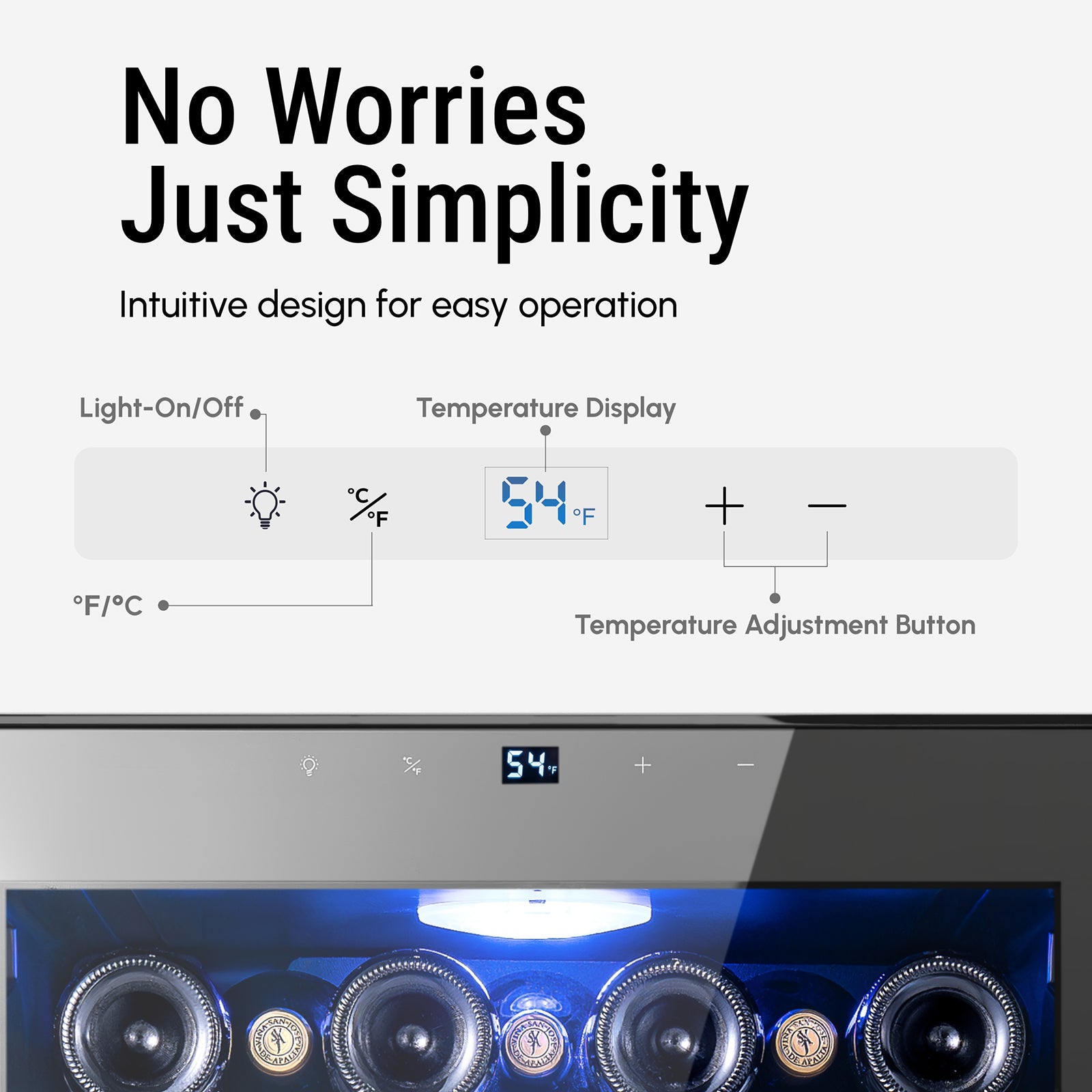 Yeego Freestanding Mini Fridge,Wine Cooler 38-65℉ - Yeego Life