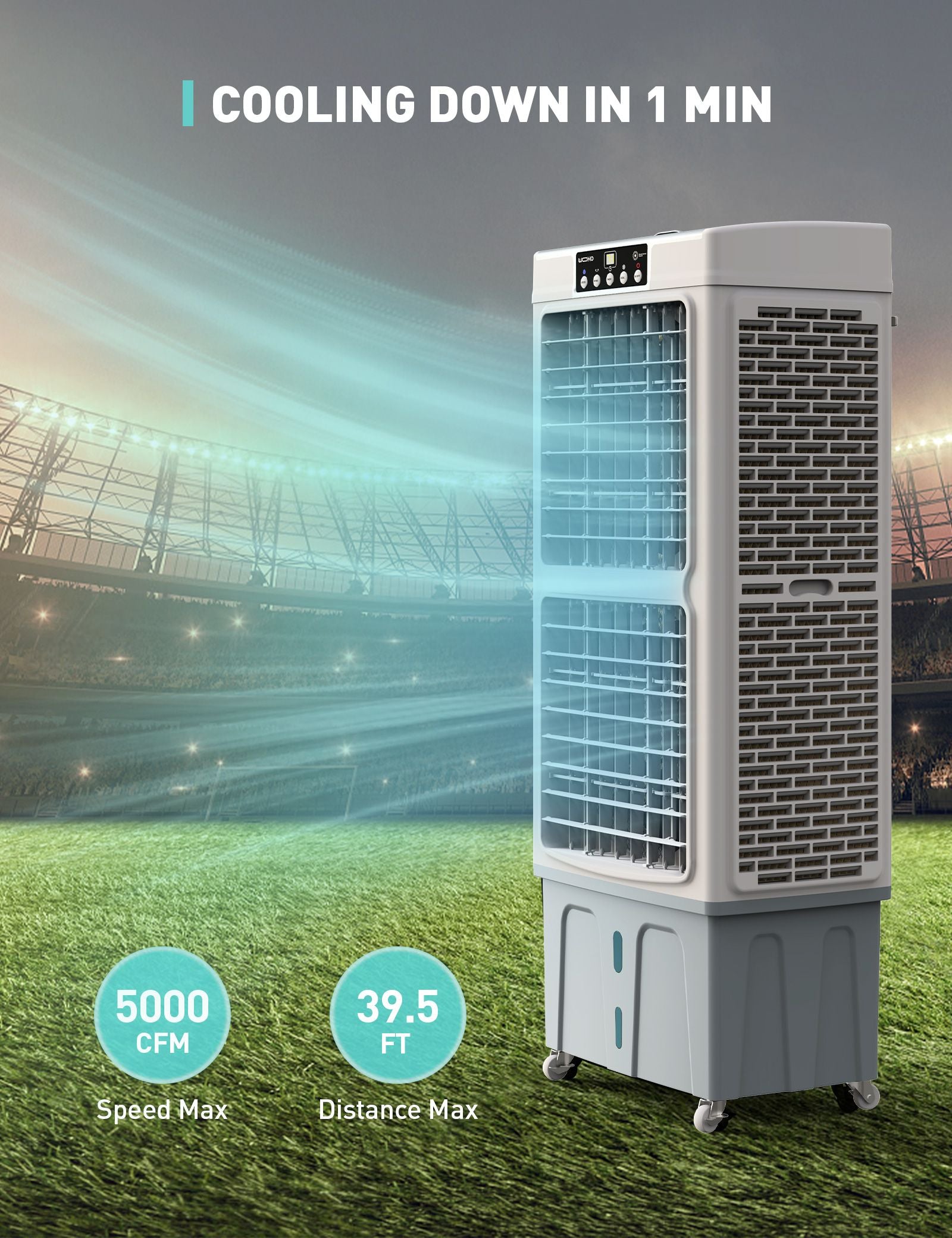 Outdoor Dual Fan Evaporative Cooler, 5000 CFM Powerful Swamp Cooler For Commercial Use - Yeego Life