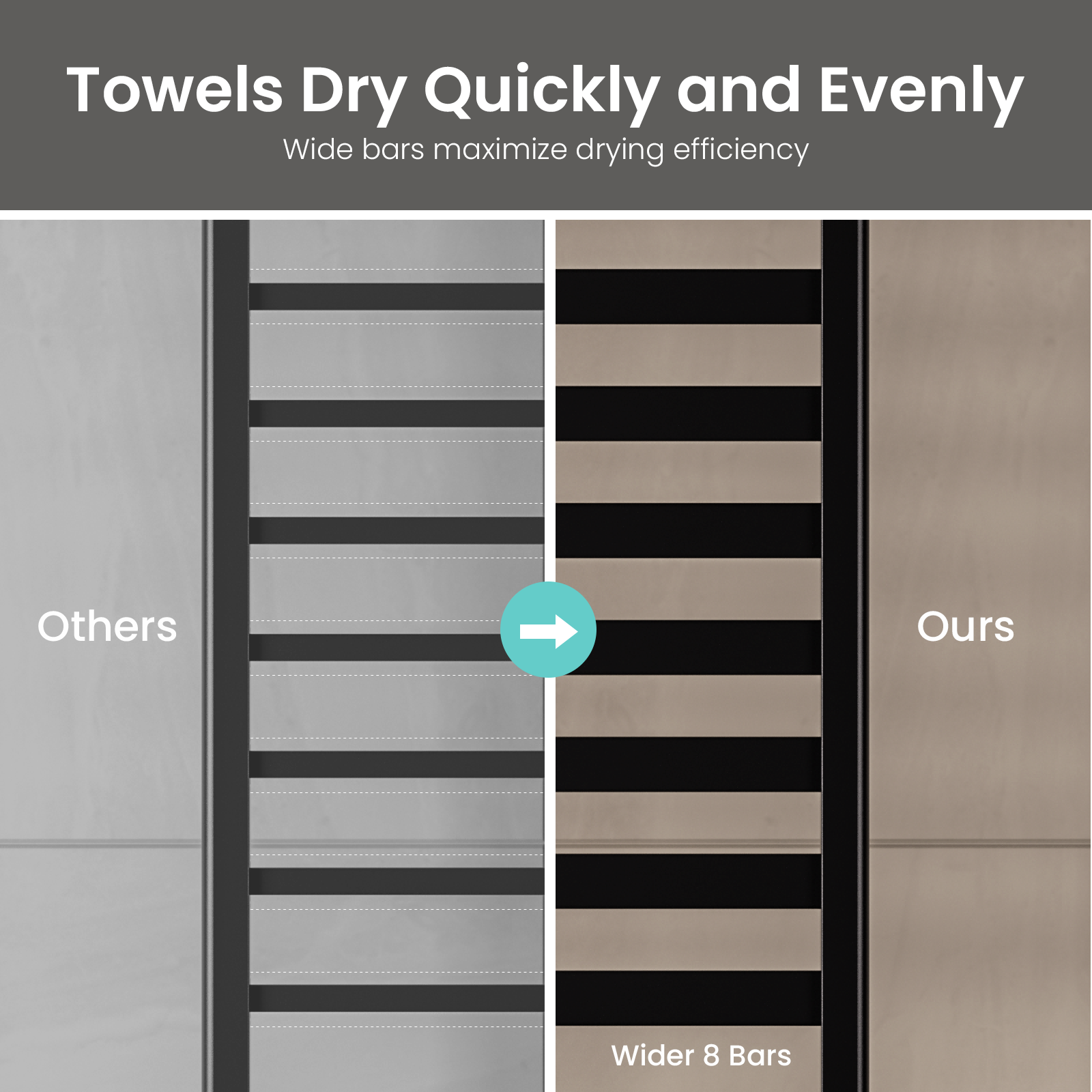 39.4'' Height Wall Mounted Towel Warmer with PTC Heater - Yeego Life