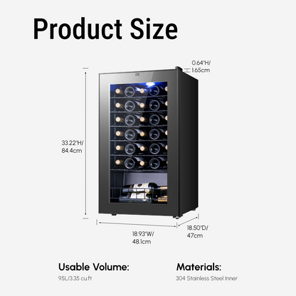 Yeego Freestanding Mini Fridge,Wine Cooler 38-65℉ - Yeego Life
