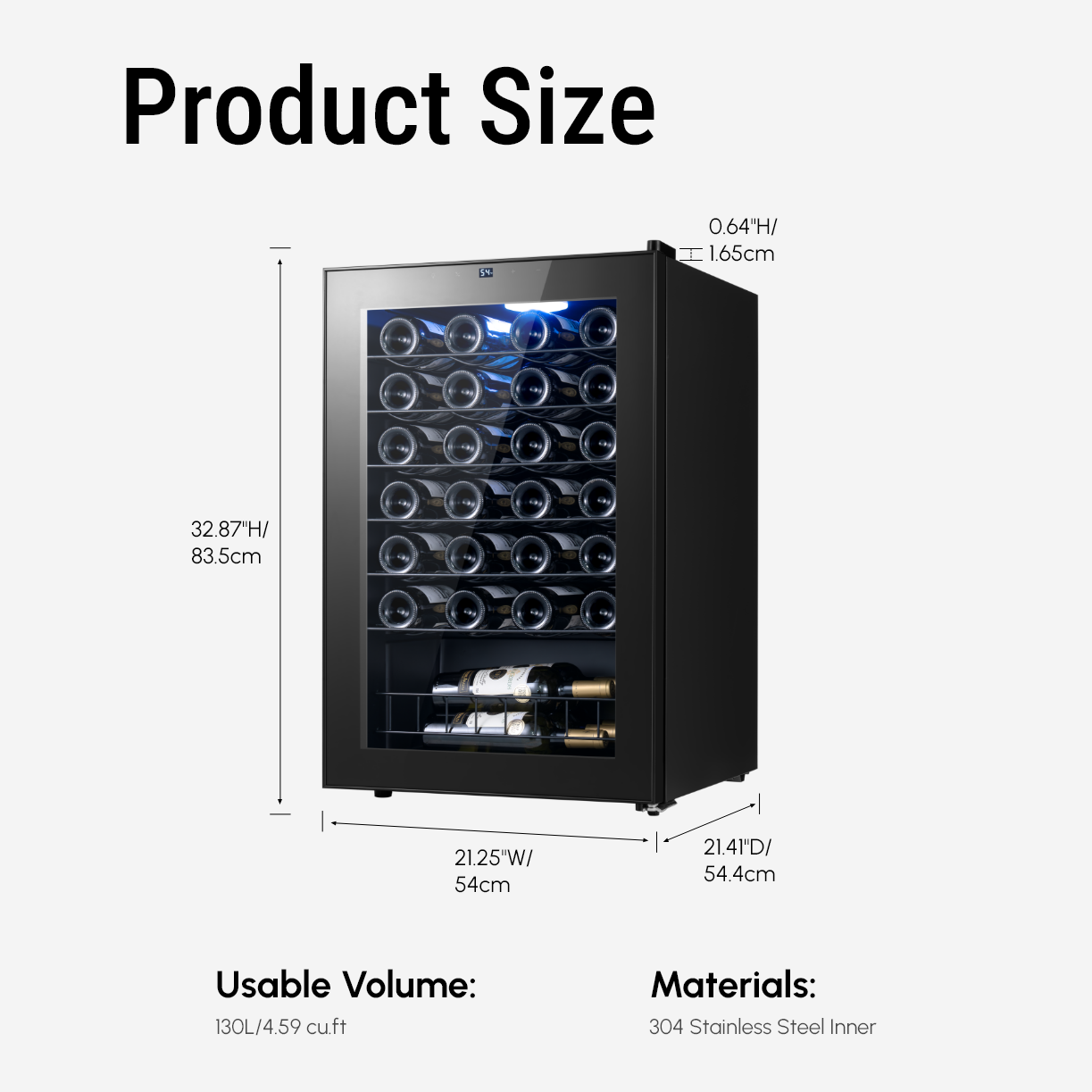 Yeego Freestanding Mini Fridge,Wine Cooler 38-65℉ - Yeego Life