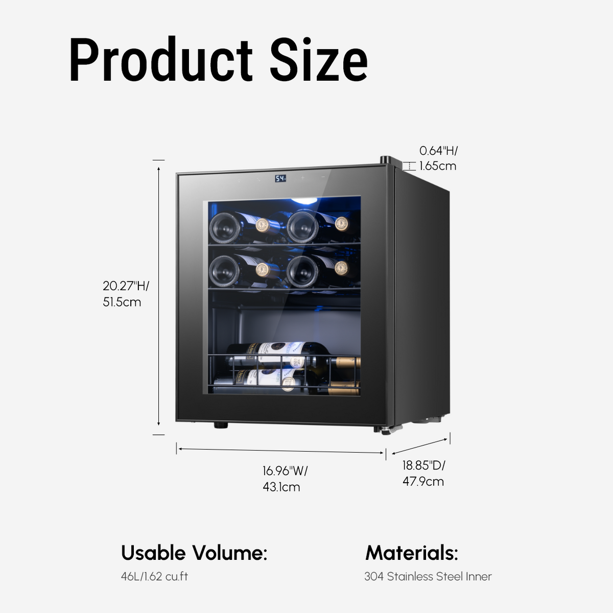 Yeego Freestanding Mini Fridge,Wine Cooler 38-65℉ - Yeego Life