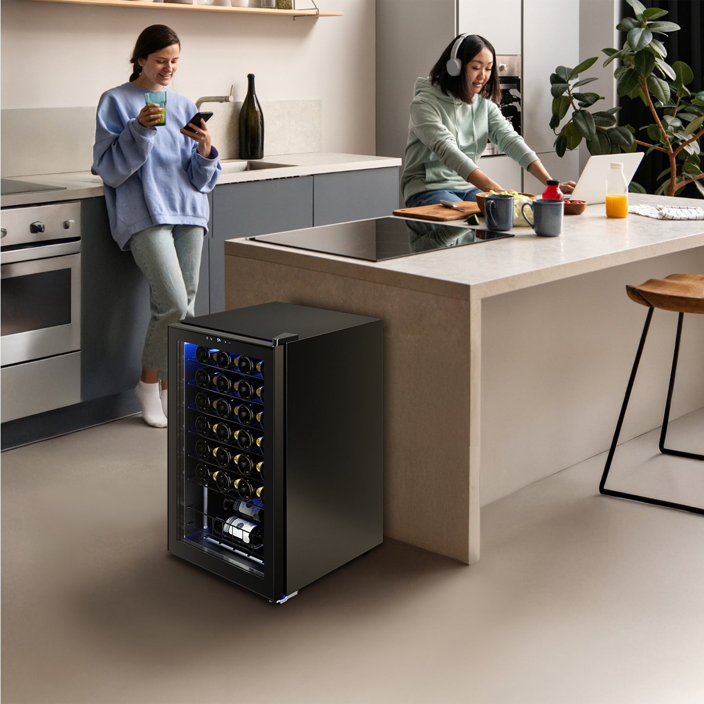 Yeego Freestanding Mini Fridge,Wine Cooler 38-65℉ - Yeego Life