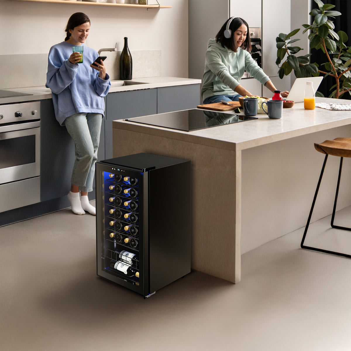 Yeego 34 Bottles Wine Cooler Refrigerator, 38-65℉ Freestanding Mini Fridge - Yeego Life