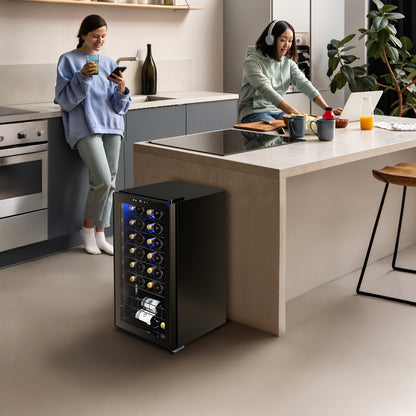Yeego 34 Bottles Wine Cooler Refrigerator, 38-65℉ Freestanding Mini Fridge - Yeego Life