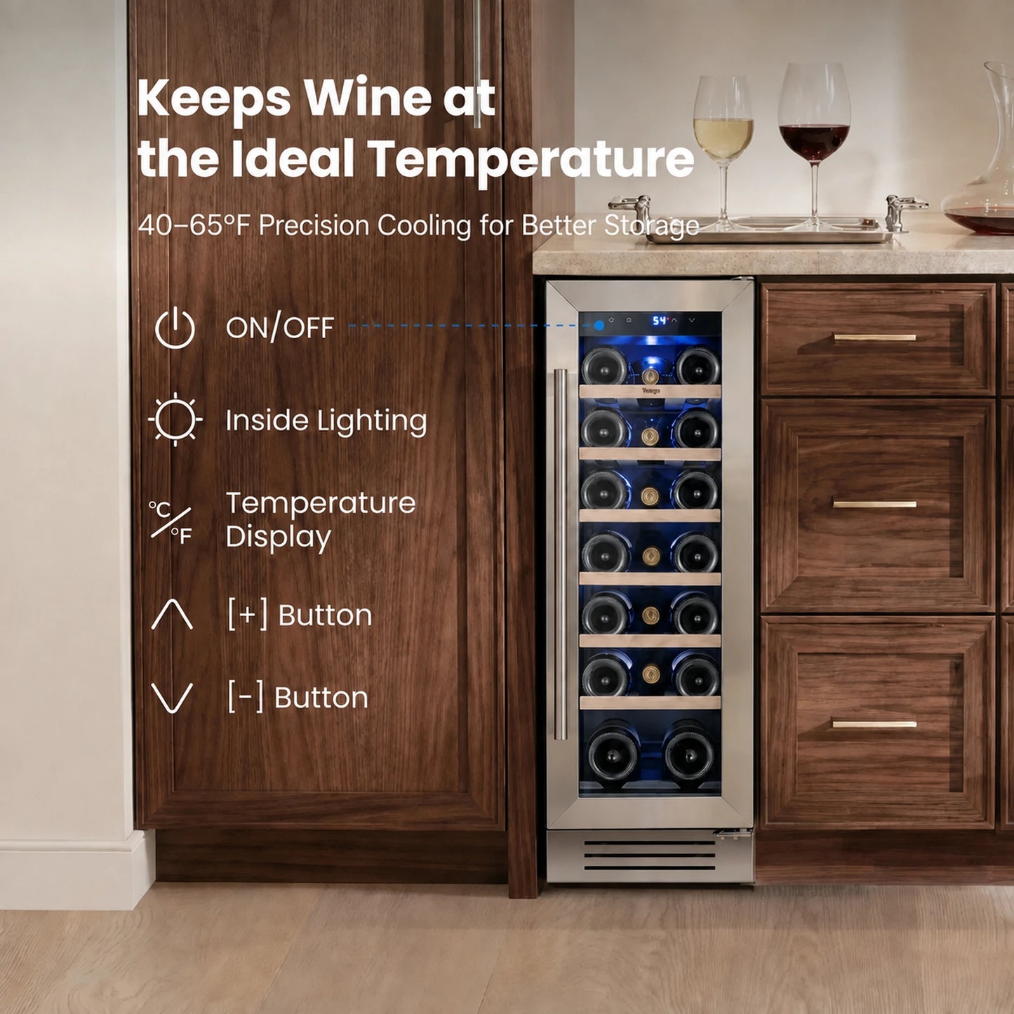 Yeego 12" Wine Fridge 20 Bottles