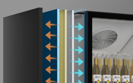 Merchandiser Refrigerator-3-Layer Foam Cabinet