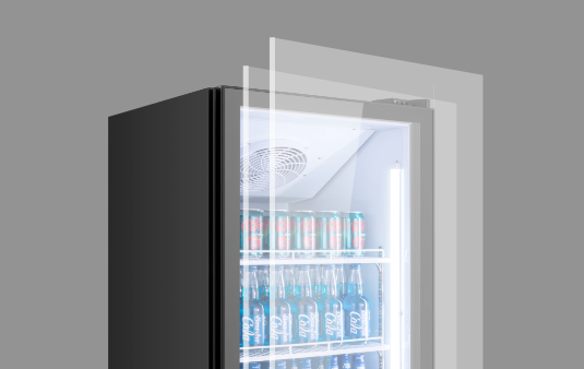 Merchandiser Refrigerator-UV-resistant Glass Door