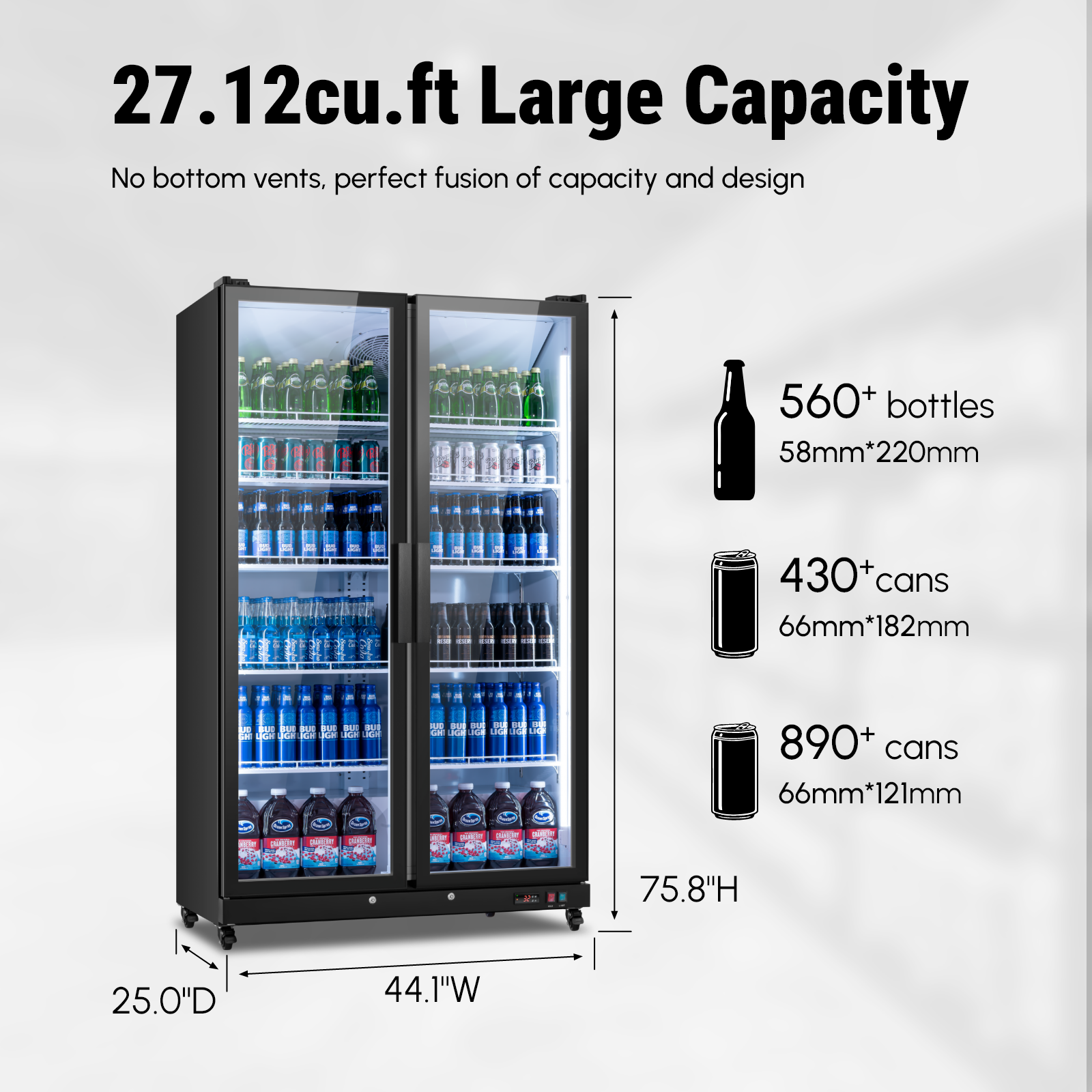 Yeego 22-25-44-50 inch Commercial Merchandiser Refrigerator - Yeego Life
